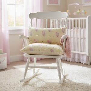 Precious Moments Doll Bees Nursery Throw Pillows Set 2 Yellow Baby Girl Cottage